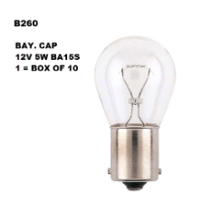 Bayonet Globe Ba15S - 12V 5W (10 Pack)