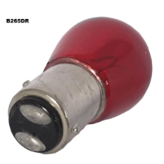 Bayonet Globe Baz15D - 12V 21/4W Red (10 Pack)