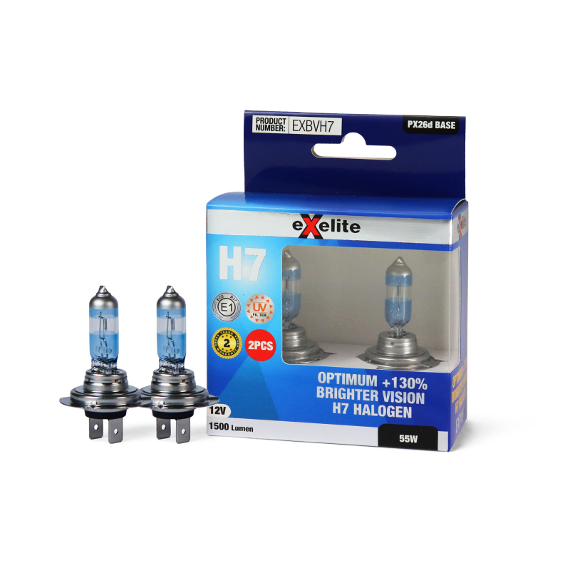 Halogen H7 12V 55W Plus 130% Performance Globes (2 Pack)