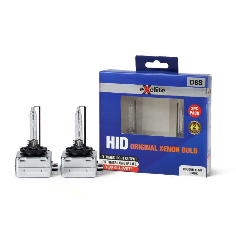 D8S HID 25W PK32D-1 Xenon Globe 6000K (2 Pack)