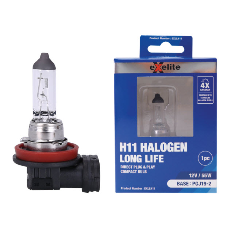 Halogen Long Life Globe - H11 12V 55W PGJ19-2