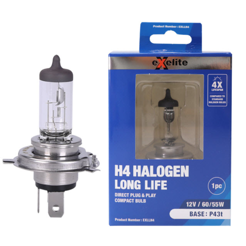 Halogen Long Life Globe - H4 12V 60/55W P43t