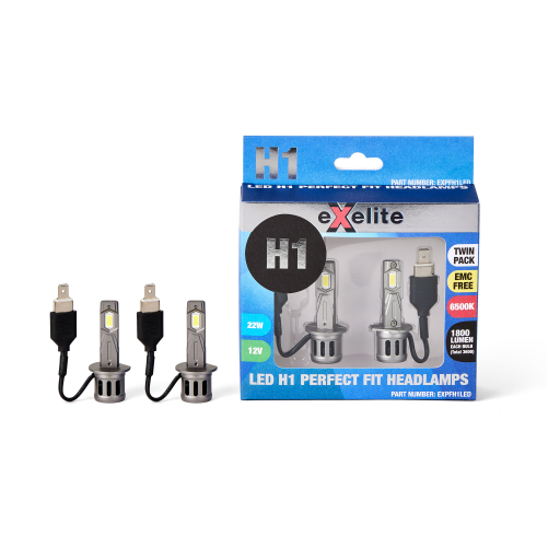 Exelite Perfect Fit H1 LED 22W 6500K Headlamp Globe (2Pk)