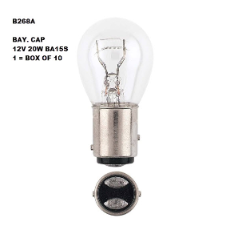 Bayonet Globe Ba15S - 12V 20W (10 Pack)