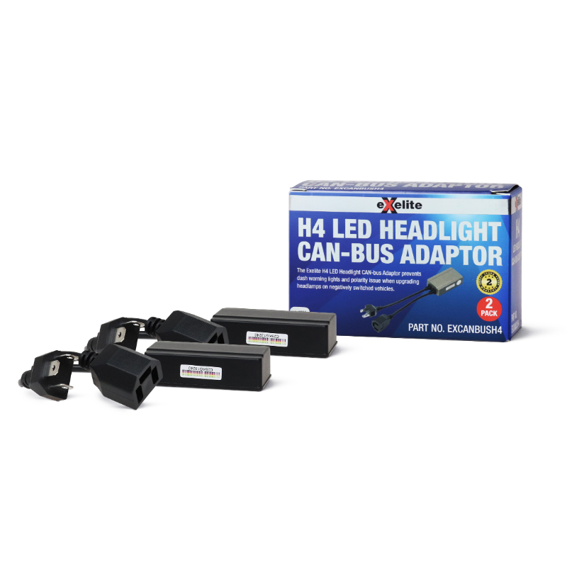 Exelite H4 LED Headlight CANBUS Adaptor 12V (2 Pack)