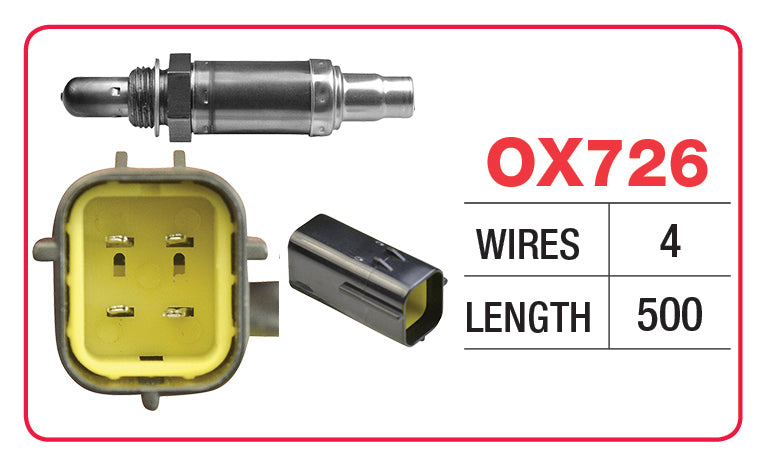 Goss Oxygen Sensor - 4 Wire - OX726 [Suit Nissan Cube, Dualis, GT-R, Maxima, Tiida, X-Trail]