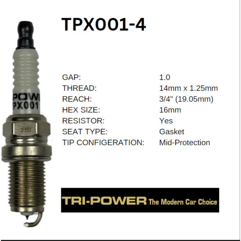 Tri-Power Iridium Spark Plug  - TPX001