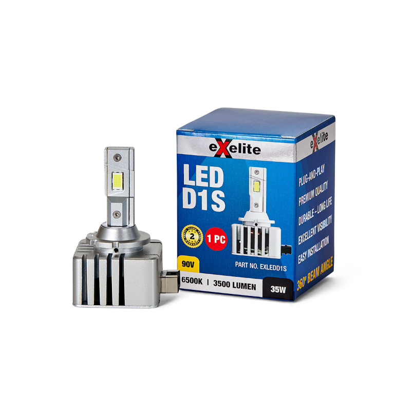 HID LED D1S 360 Deg Beam Angle Globe 35W 6500K