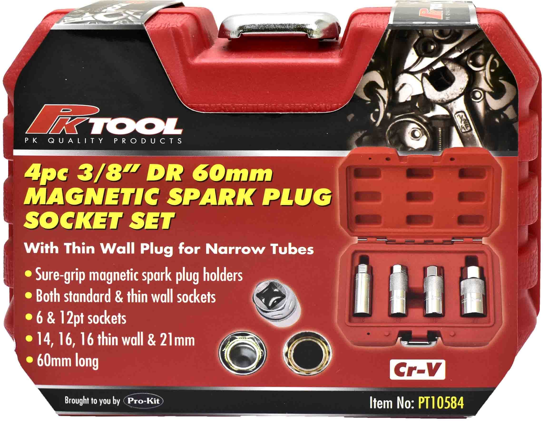 4 Piece Magnetic Spark Plug Socket Set - PT10584