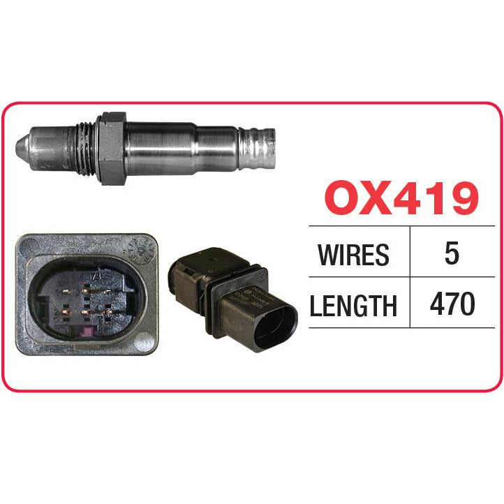 Goss Oxygen Sensor - 5 Wire - BMW, Dodge, Fiat, Hyundai, Jeep, Kia, Mercedes Benz, Mini - OX419