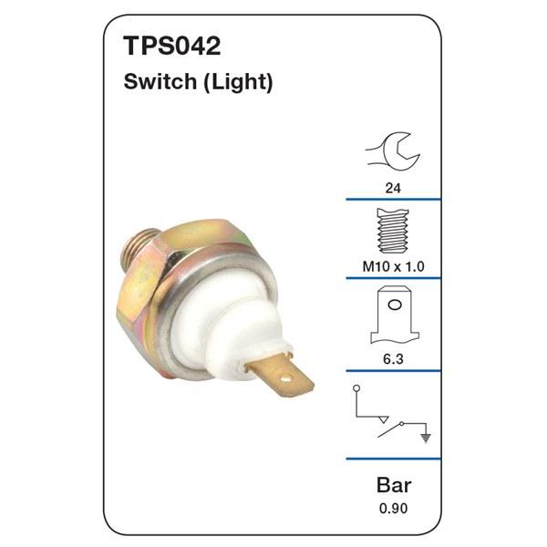 Tridon Oil Pressure Switch (Light) - Audi 100, VW Golf, Transporter - TPS042