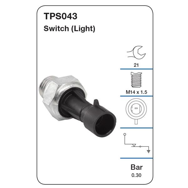 Tridon Oil Pressure Switch (Light) - Alfa, Fiat, Holden Astra, Captiva - TPS043