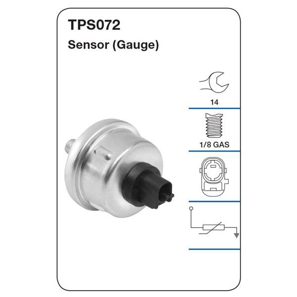 Tridon Oil Pressure Sensor (Gauge) - Toyota Landcruiser, Lexus LX - TPS072